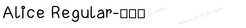 Alice Regular字体转换